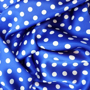 Italian Fashionable Polka Dots on Silk Satin