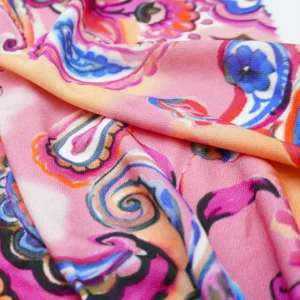 Fashionable Paisley design in Italian Printed Jersey 100% Viscose