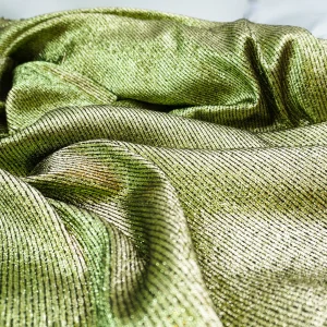 Luxurious French Ribbed Lamé Silk Mix