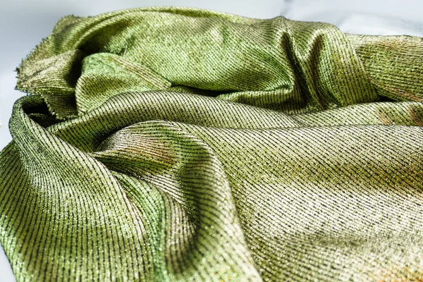Luxurious French Ribbed Lamé Silk Mix