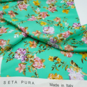 Floral Printed 100% Italian Silk