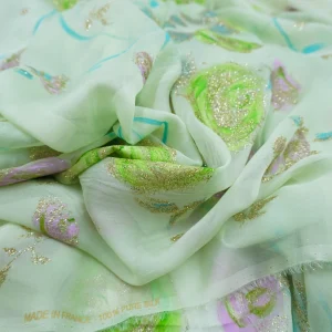 Luxurious French Silk Chiffon with Lurex