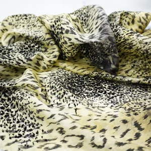Luxurious French Silk Chiffon Leopard